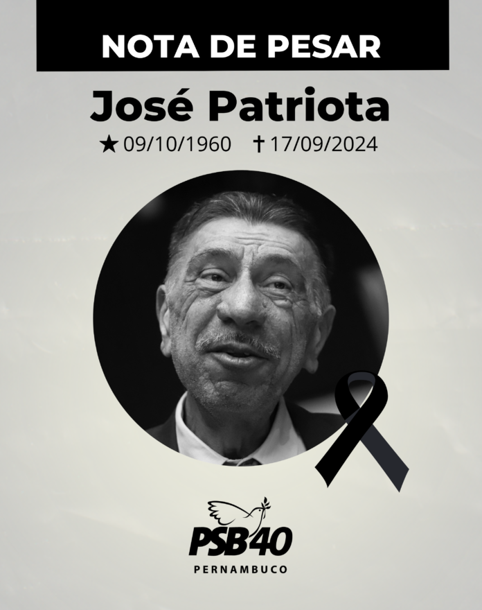 Nota de pesar - José Patriota