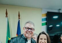 Governadora Raquel Lyra prestigia posse do desembargador Erik Simões como vice-presidente e corregedor do TRE-PE