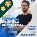 Últimas vagas: Acic Primeiros Passos segue com inscrições gratuitas para 12ª turma