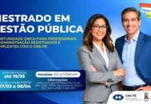 CRA-PE oferta vagas gratuitas para Mestrado Profissional em Gestão Pública na UFPE