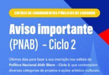 Últimos dias de inscrição para os editais da Política Nacional Aldir Blanc em Caruaru