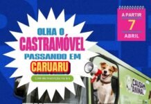 Maior programa de castração de cães e gatos do Nordeste chega pela primeira vez no Agreste pernambucano, em Caruaru, a partir desta terça (07)