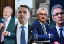 Quaest 1º turno: Lula lidera com 39%, seguido por Flávio Bolsonaro com 33%; Caiado e Zema têm 4% cada