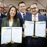Após anúncio de retomada da Transnordestina, governadora Raquel Lyra e ministro dos Transportes, George Santoro, garantem R$ 473 milhões em obras de infraestrutura