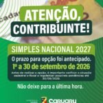 Secretaria da Fazenda de Caruaru orienta contribuintes sobre mudança do prazo do Simples Nacional para setembro de 2026