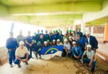 No Recife, Raquel vistoria obra que transforma prédio abandonado da antiga Vice-Governadoria em creche e reestruturação de Batalhão da Polícia Militar