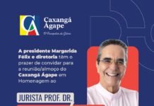 Caxangá Ágape homenageia jurista Maurício Rands em reunião-almoço no Recife