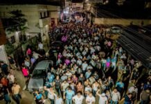 Time Raquel e Rodrigo: grande caminhada reúne multidão em apoio a Anderson Luiz e Fernando Monteiro