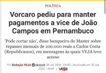 Vorcaro pediu para manter pagamentos a vice de João Campos, diz matéria da Veja