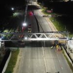 DER-PE realiza içamento de passarela na BR-232, no Curado