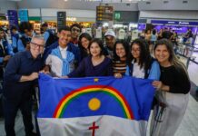 Governadora em exercício Priscila Krause acompanha embarque de 70 estudantes do Programa Ganhe o Mundo para o Canadá