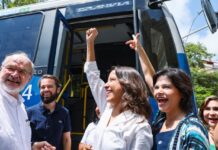 Governadora Raquel Lyra entrega 100 ônibus novos com ar-condicionado para Região Metropolitana do Recife